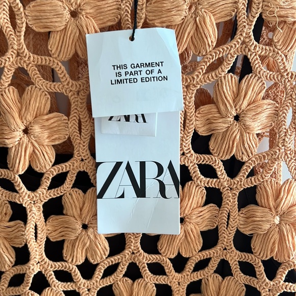 Zara Long Floral Knit Dress - Picture 7 of 8